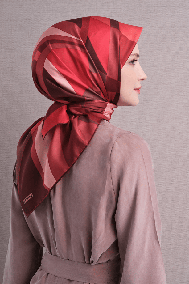 Armine Saf İpek Twill Eşarp 9633D 03