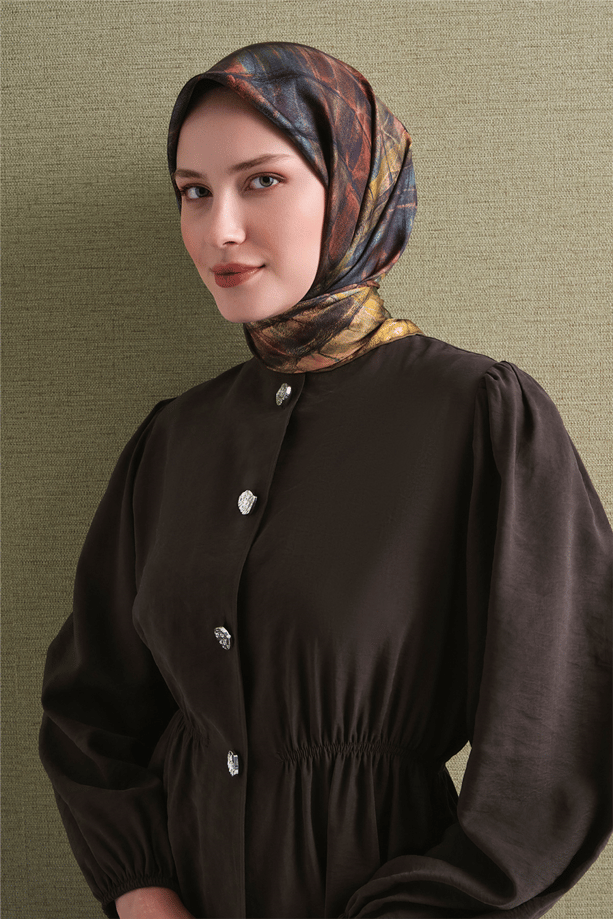Armine Saf İpek Twill Eşarp 9635D 02