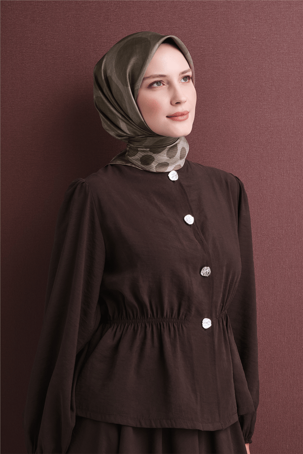Armine Saf İpek Twill Eşarp 9637D 01