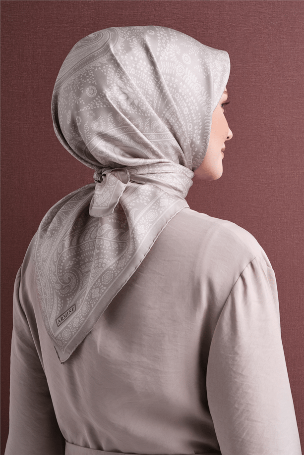 Armine Saf İpek Twill Eşarp 9640D 02