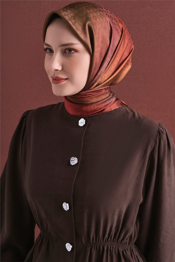 Armine Jakarlı İpek Eşarp 9647D 05