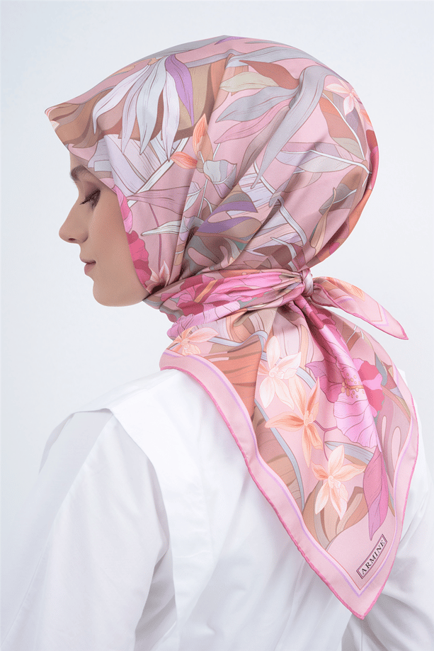 Armine  Saf İpek Twill Eşarp 9500D 52