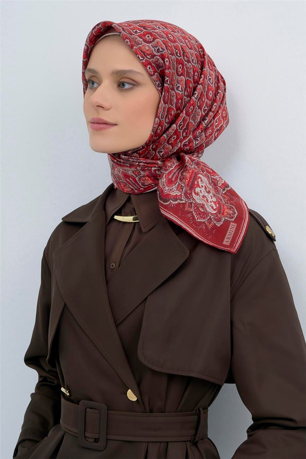 Armine  Saf İpek Twill Eşarp 9518D 02
