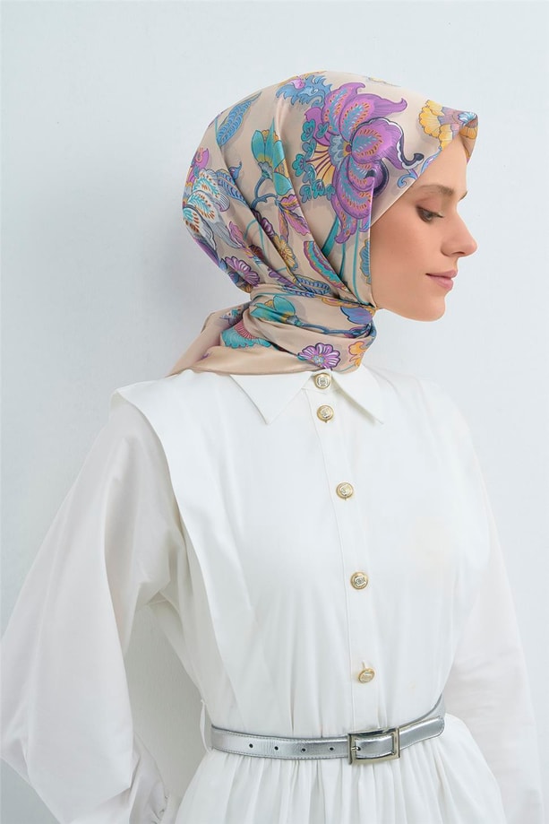 Armine  Saf İpek Twill Eşarp 9523D 35