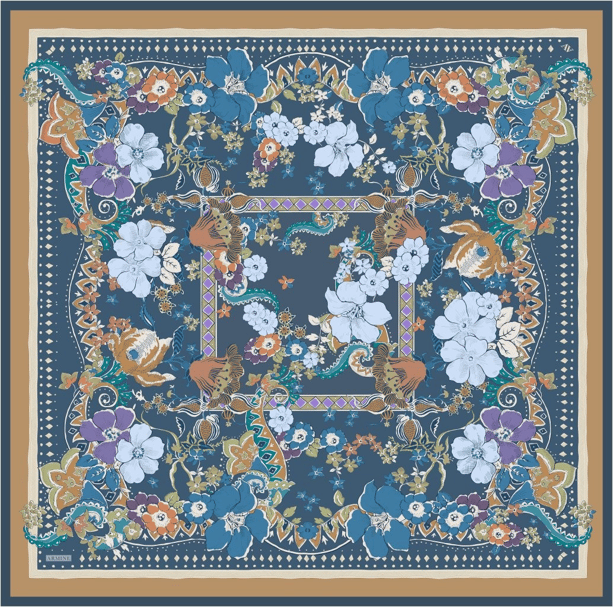 Armine  Saf İpek Twill Eşarp 9535D 02