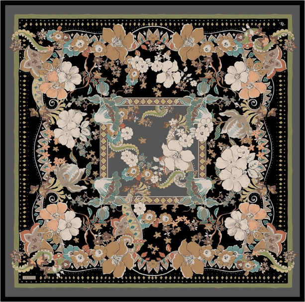 Armine  Saf İpek Twill Eşarp 9535D 04