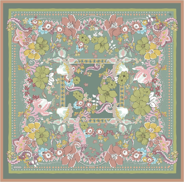 Armine  Saf İpek Twill Eşarp 9535D 53