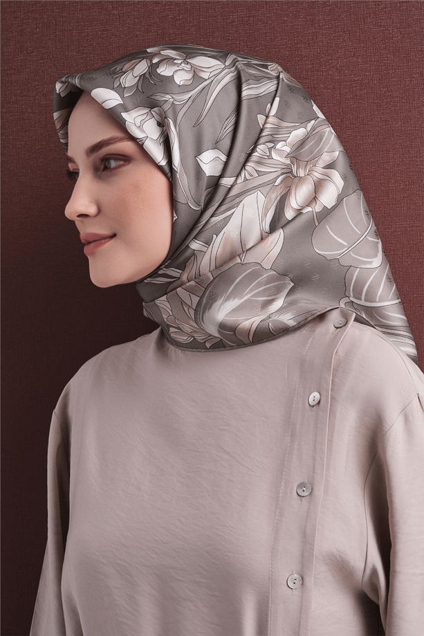 Armine Jakarlı İpek Eşarp 9608D 09