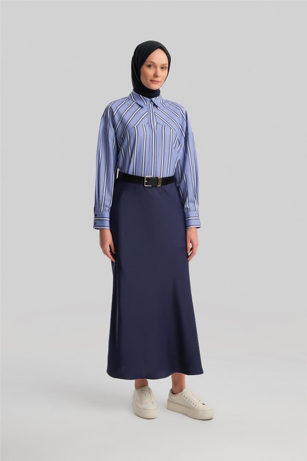 Armine Saten Etek 23K1534 Gece Mavisi