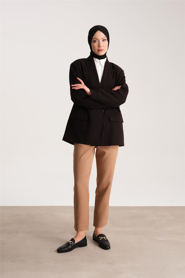 Armine Yüksek Bel Havuç Pantolon ORT2518 Camel