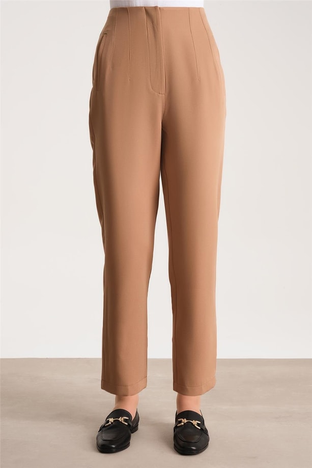 Armine Yüksek Bel Havuç Pantolon ORT2518 Camel