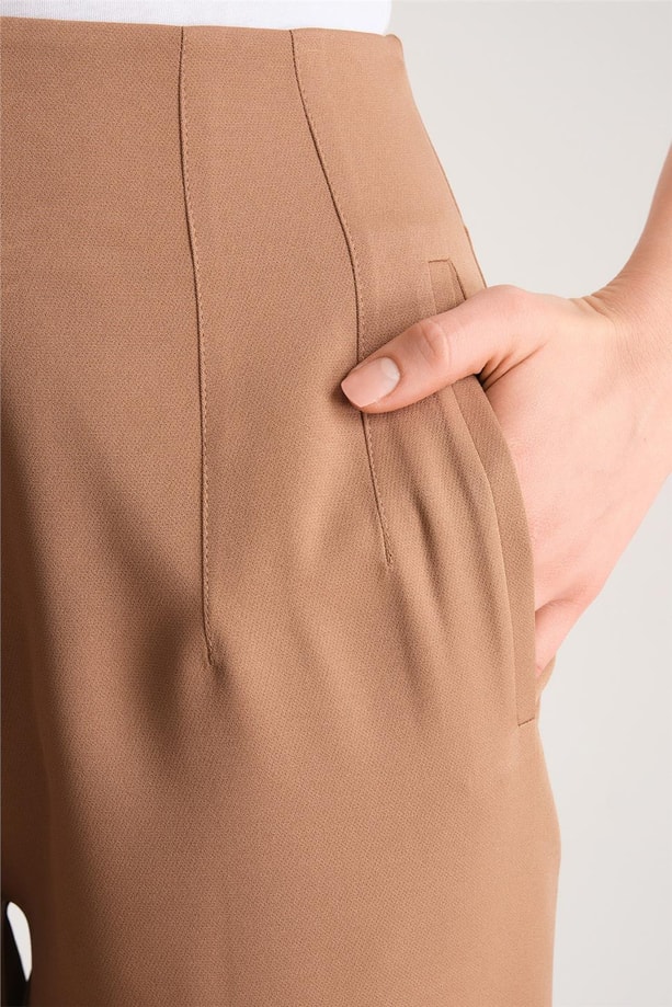 Armine Yüksek Bel Havuç Pantolon ORT2518 Camel