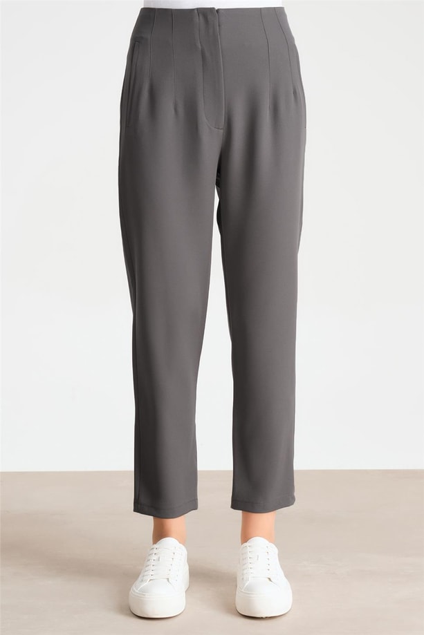 Armine Yüksek Bel Havuç Pantolon ORT2518 Gri
