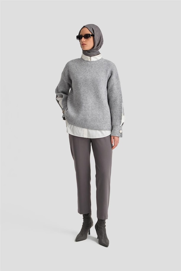 Armine Ütü İzli Pantolon 24K2710 Antrasit