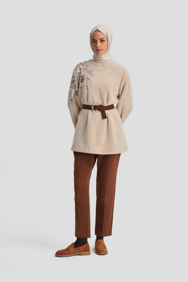 Armine Ütü İzli Pantolon 24K2710 Acı Kahve