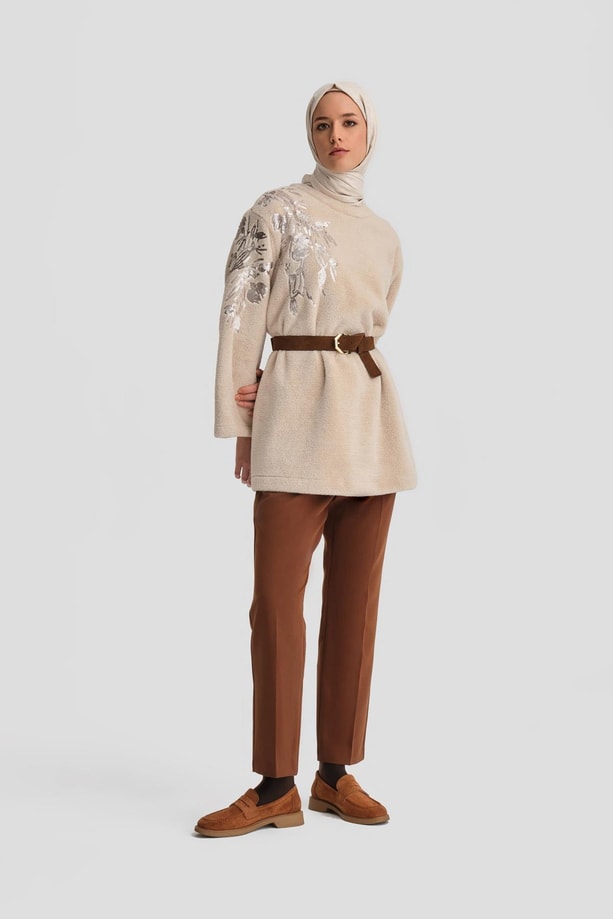 Armine Ütü İzli Pantolon 24K2710 Acı Kahve