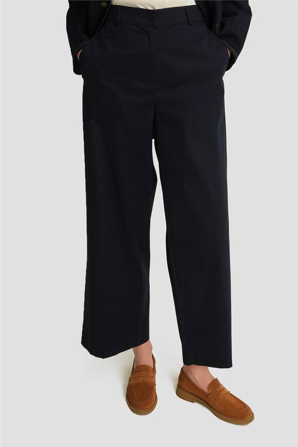 Armine Yüksek Bel Palazzo Pantolon 25Y2812  Lacivert