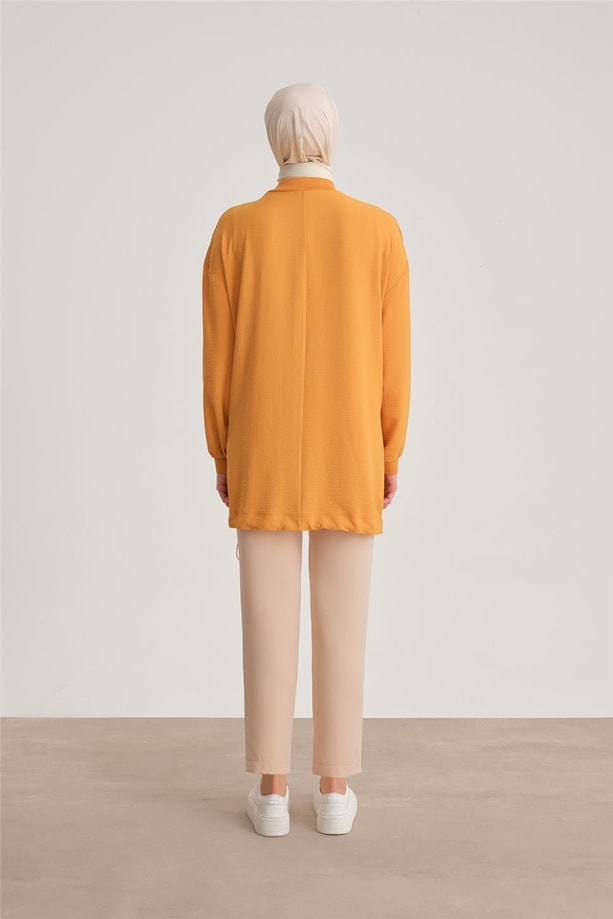 Armine Broşlu Bluz ORT3100 Zencefil