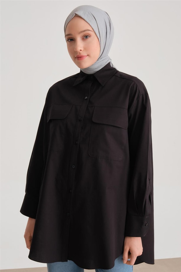 Armine Gömlek ORT3443 Siyah