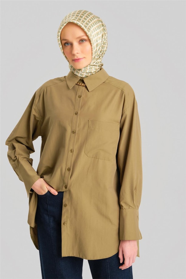 Armine Gömlek 23K3444 Haki