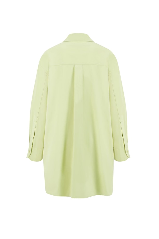 Armine Körüklü Cepli Gabardin Gömlek Ceket 24K3603 Çağla