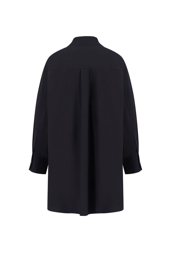 Armine Cepli Gabardin Gömlek Ceket 24K3603 Siyah