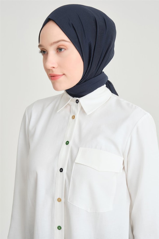 Armine Desenli Tunik ORT4371 Ekru
