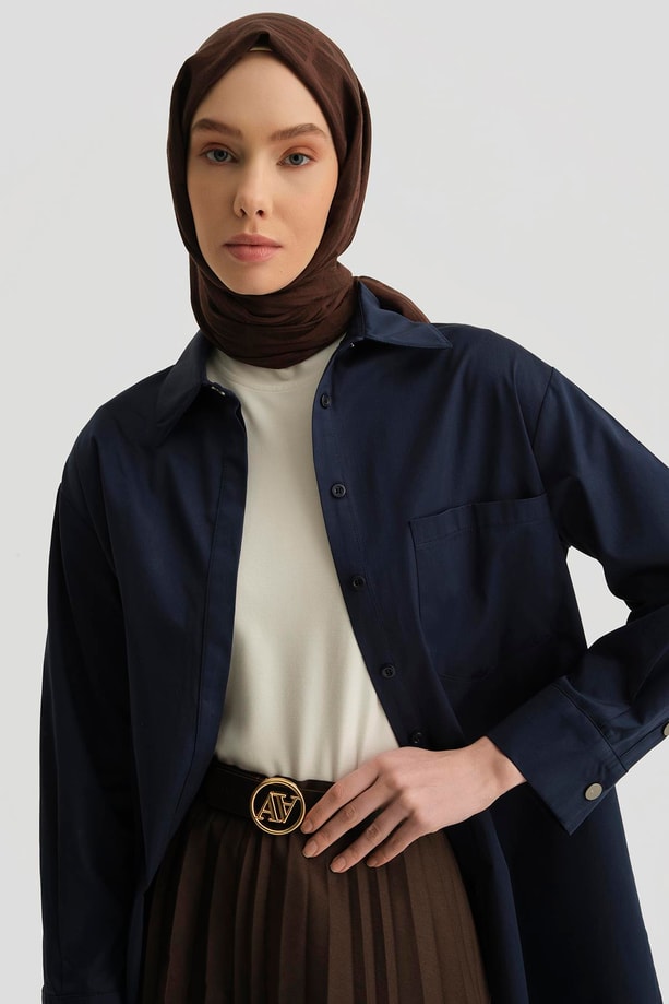 Armine Varak Baskılı Tunik 25Y4601 Lacivert