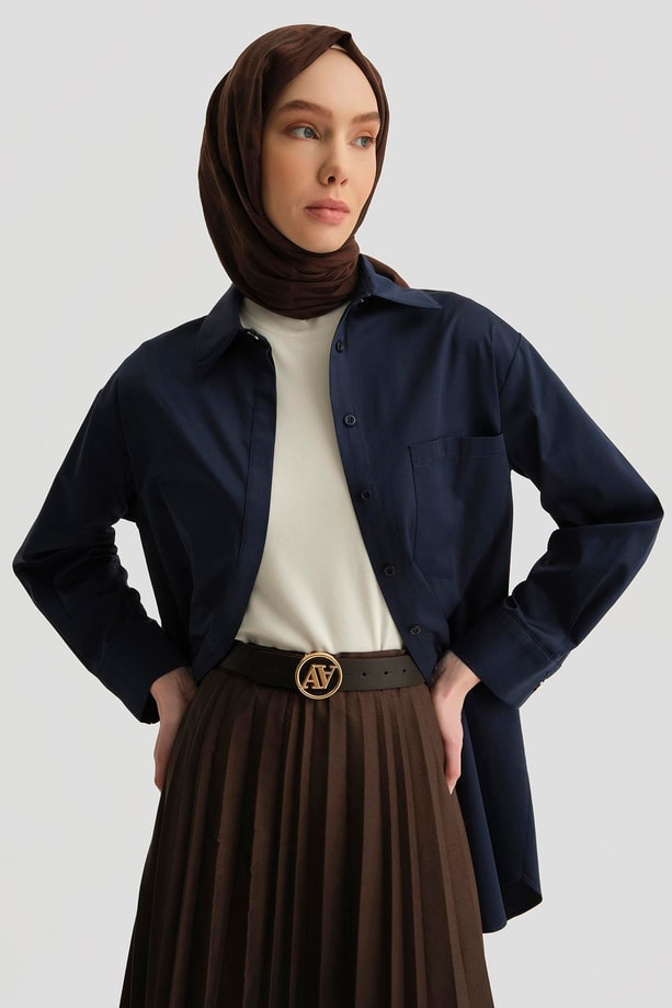 Armine Varak Baskılı Tunik 25Y4601 Lacivert