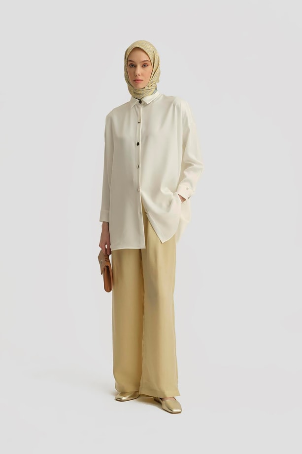 Armine Gömlek ORTD8300-1 Ekru