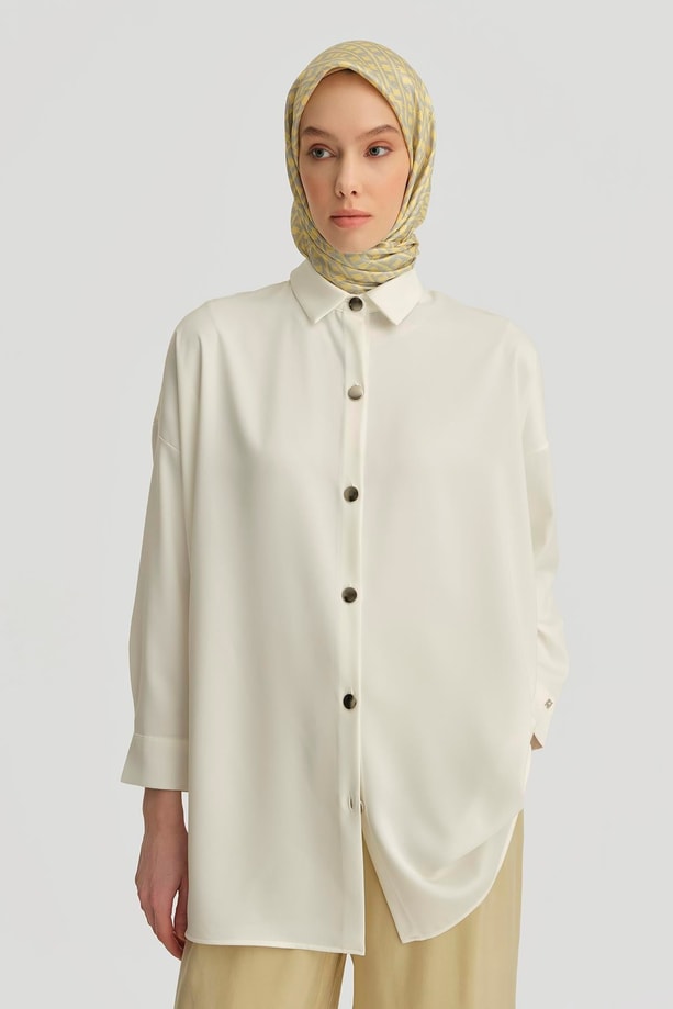 Armine Gömlek ORTD8300-1 Ekru