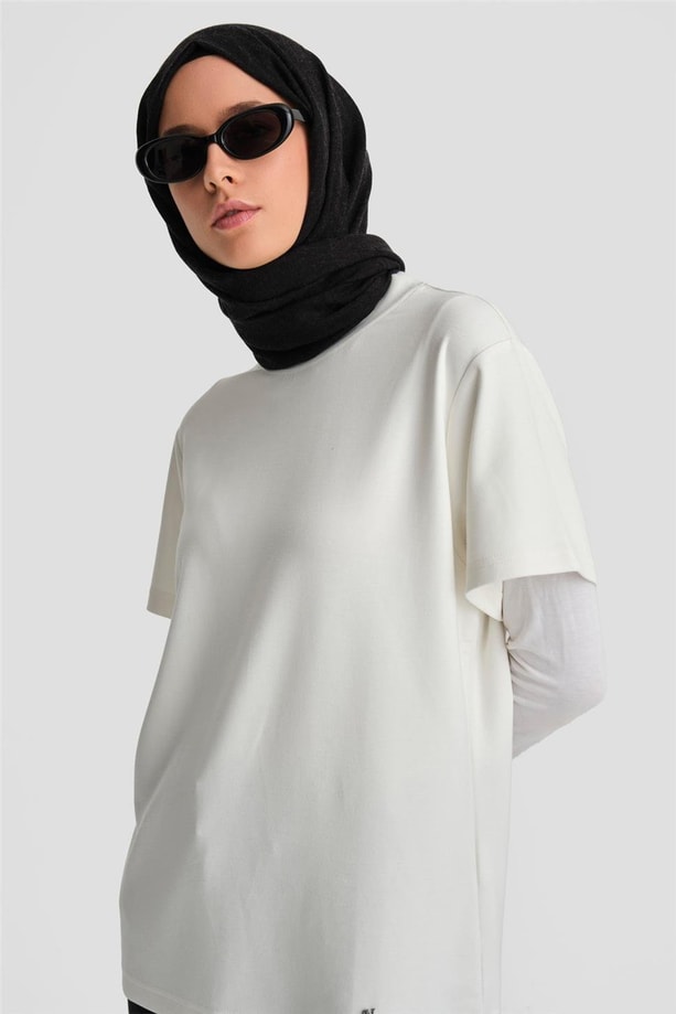 Armine Tişört ORTD9033 Ekru