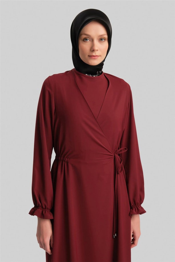 Armine Anvelop Elbise ORT9230 Bordo