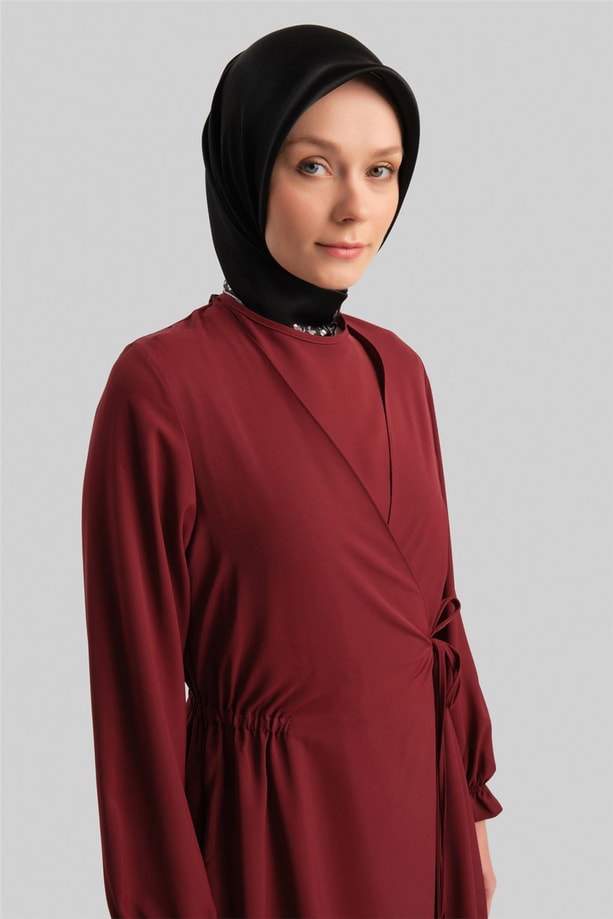 Armine Anvelop Elbise ORT9230 Bordo