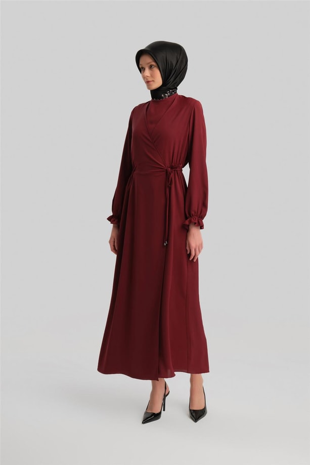 Armine Anvelop Elbise ORT9230 Bordo
