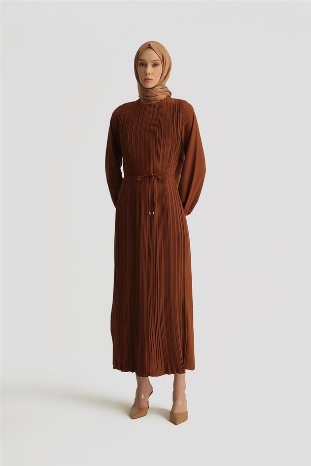 Armine Elbise ORTD9435-1 Acı Kahve