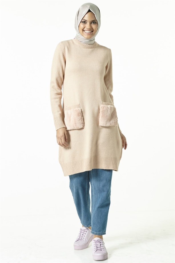 Armine Tunik 18Ka1158 Pudra