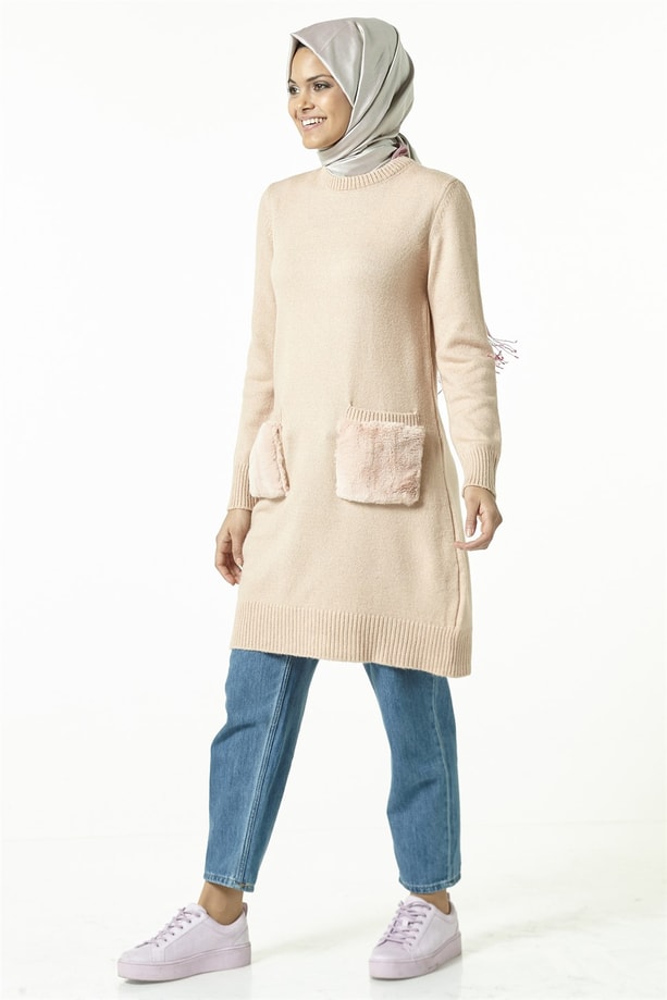 Armine Tunik 18Ka1158 Pudra