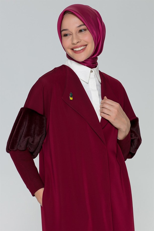 Armine Cepli Hırka 8K5827 Bordo