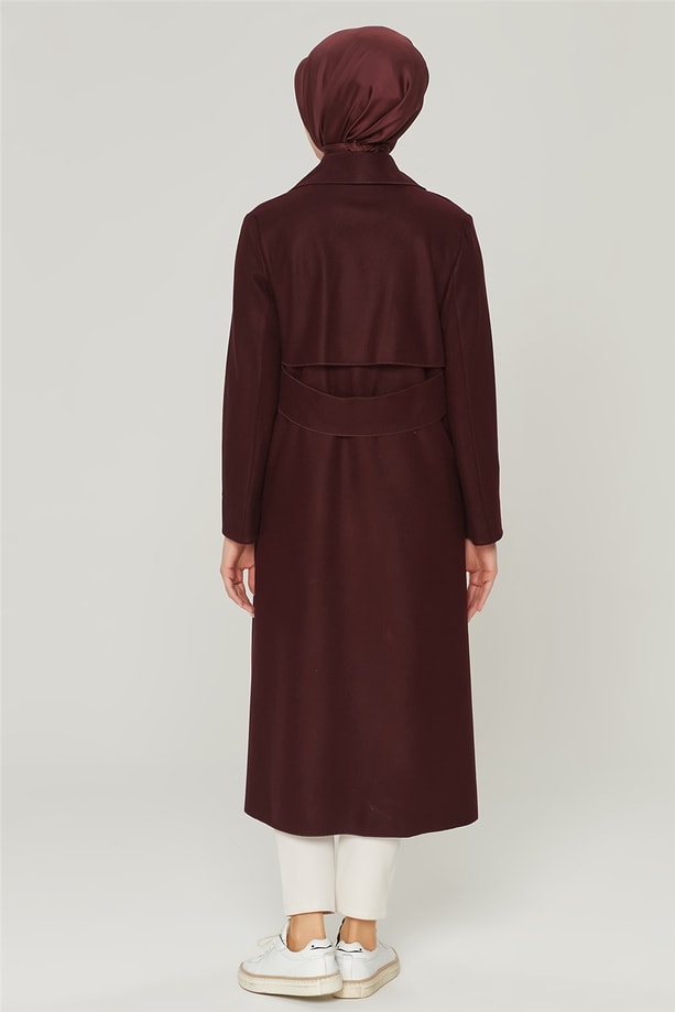 Armine Keçe Manto 18Ka8639 Bordo