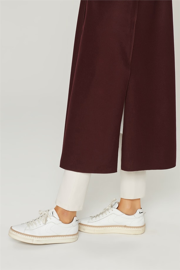 Armine Keçe Manto 18Ka8639 Bordo