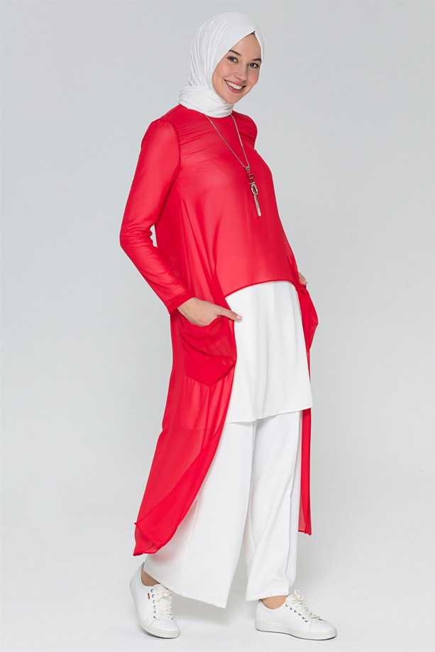 Belli Tunik 18Ya0456 Kırmızı