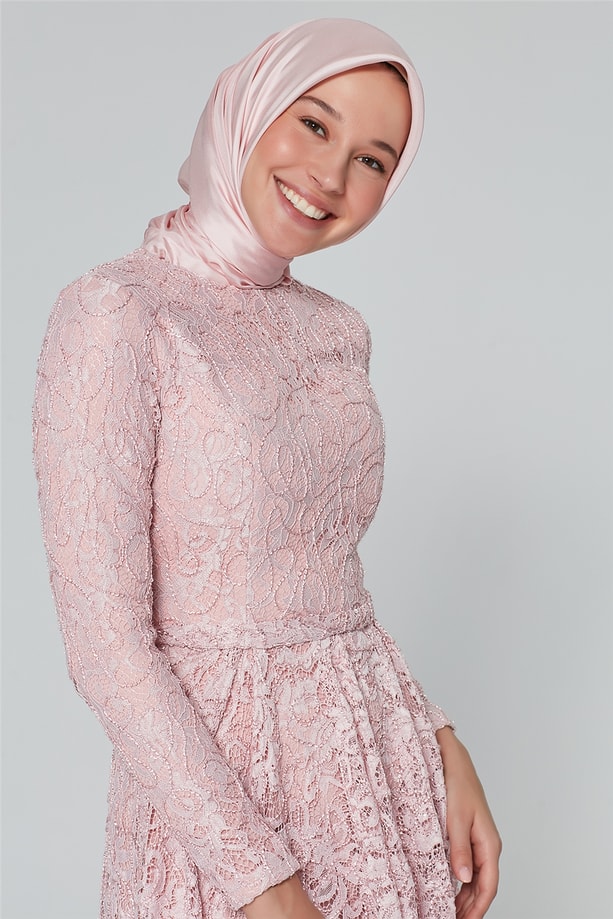 Armine Abiye Elbise 18Ya1625 Pudra