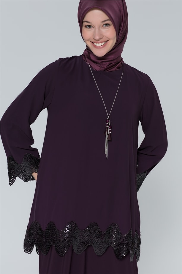 Armine Ucu Dantelli Takım 18Ya2104 Mor