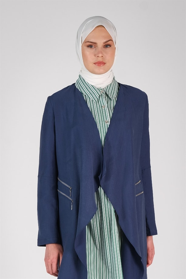 Armine Fermuarlı Kap 8Yd3323 Lacivert