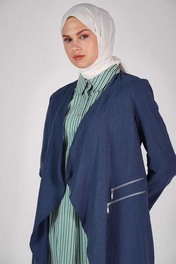 Armine Fermuarlı Kap 8Yd3323 Lacivert