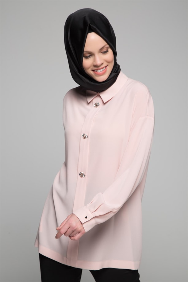 Armine Gömlek 18Ya3450 Pudra