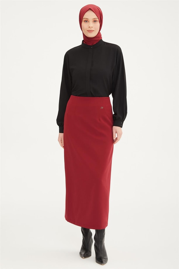 Armine Basic Uzun Etek 20Ka1003 Bordo
