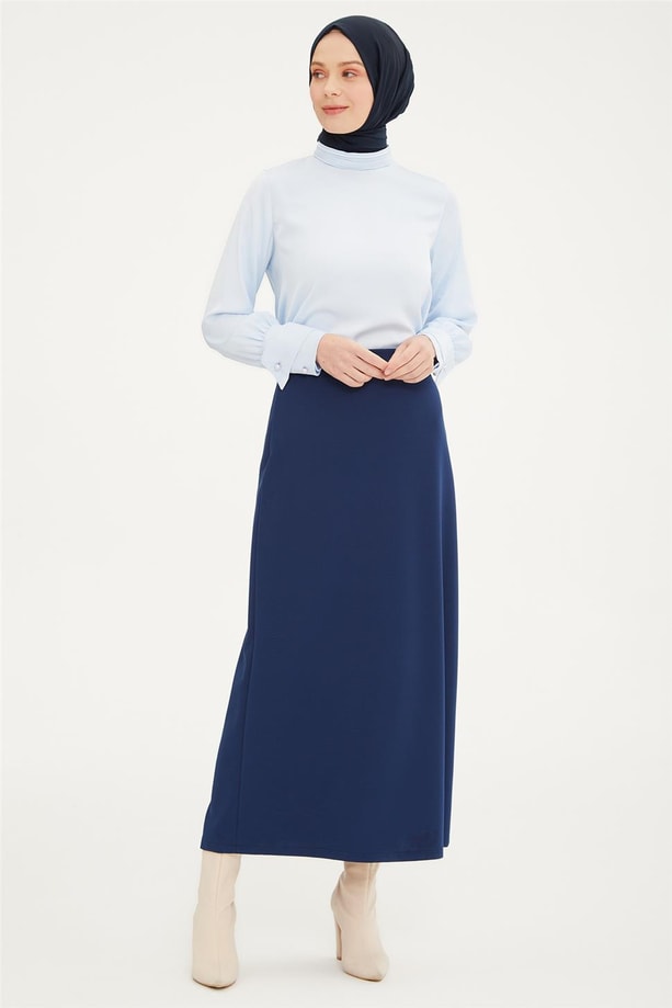 Armine Uzun Etek 20Ka1008 İndigo