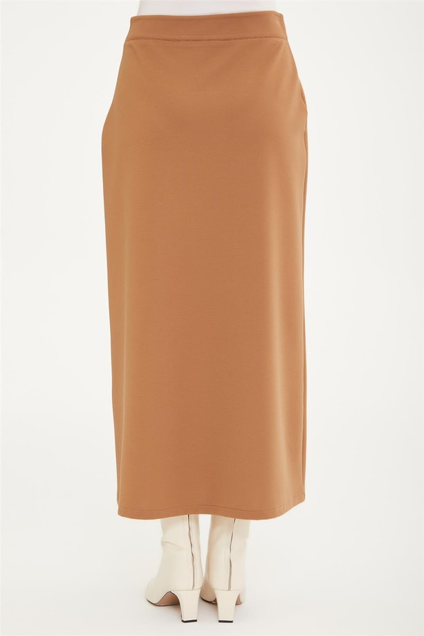 Armine Uzun Etek 20Ka1008 Taba